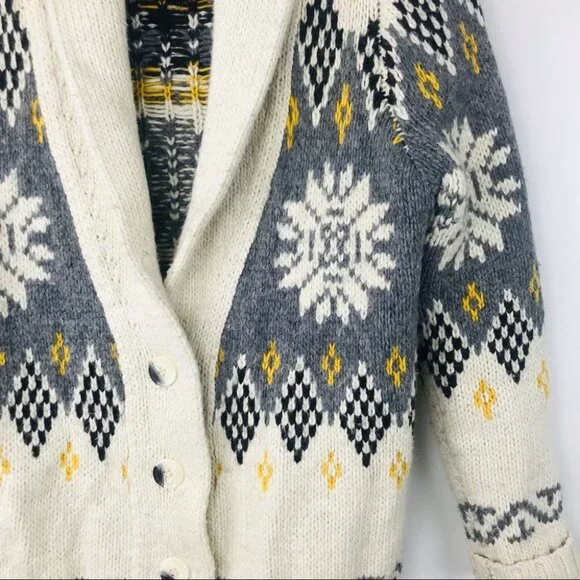 Topshop Wool Blend Knitted Oversized Button Up Sweater Cardigan  Women size 6 - Picture 10 of 16